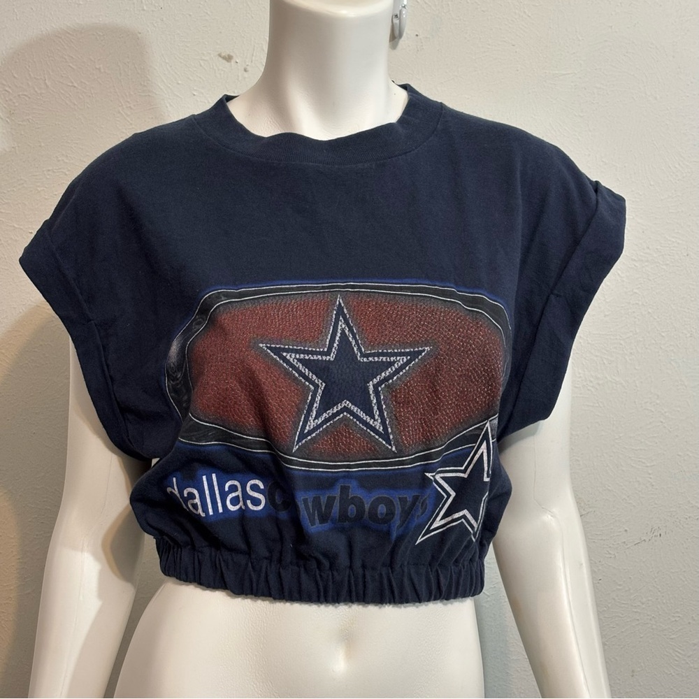 Vintage URBAN OUTFITTERS logo 7 Tag Dallas Cowboys Crop Top Sz L - Picture 2 of 7
